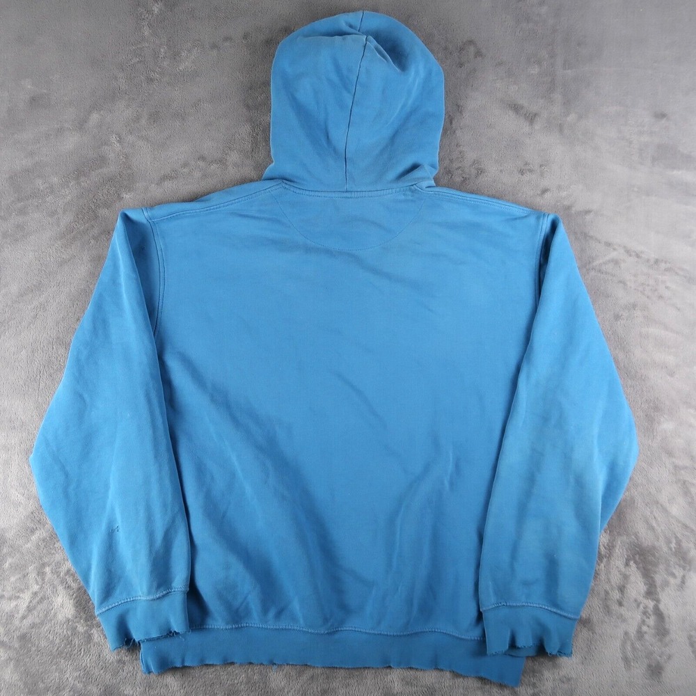 Vintage Y2K Nike Gray Tag Blue Hoodie Size L Large Mini Swoosh Thrashed - Picture 2 of 16